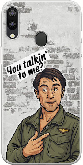 Epic Quotes You Talkin' To Me Samsung Galaxy M20 Flexible TPU Transparent Silicone