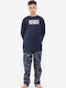 MEI Детска пижама Зимна Dark Blue