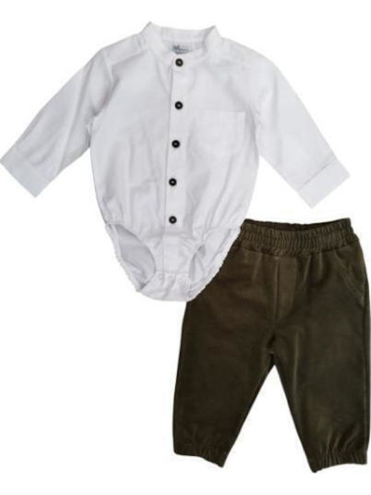 Kinder-Set mit Hose Winter 2Stück White-olive