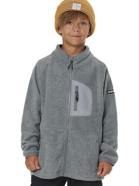 Body Action Αθλητική Παιδική Ζακέτα Fleece Γκρι