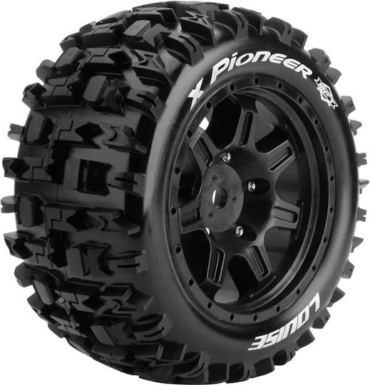 Louise Rc Mft X-pioneer Kraton 8s Serie Tire Set Mounted Sport Black Wheels Hex 24mm L-t3296bm Louise Rc World