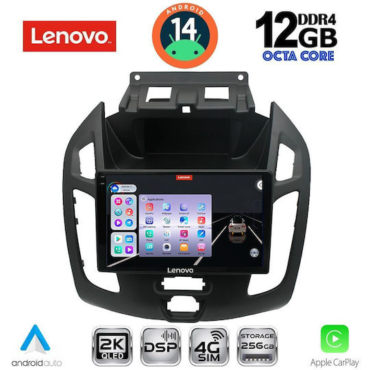 Lenovo Car Audio System for Ford Transit Connect 2013-2018 (Bluetooth/USB/WiFi/GPS/Apple-Carplay/Android-Auto) with Touch Screen 9"