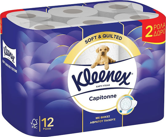 Kleenex Capitonne Toilet Paper 12 Rolls