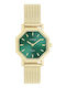 Oozoo Timepieces Дамски Часовник 28 мм Кварцов с Златна Метална Верижка