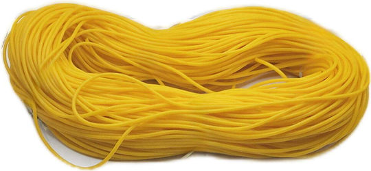 Rubber Laces Yellow 2mm Hole Ø0.8mm 10m 40-04