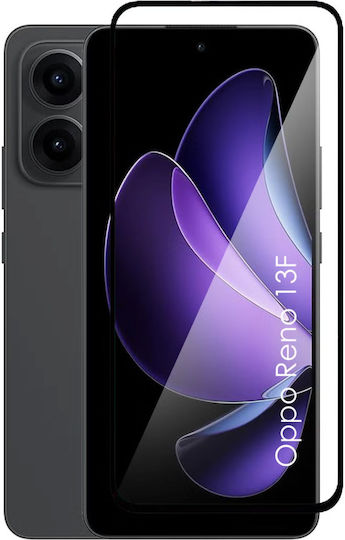 Techwave 5D 0.3mm Full Glue Full Face Tempered Glass Μαύρο (Oppo Reno13 F / FS)