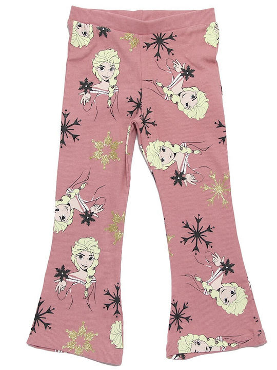 Kinder Leggings Lang Dusty Pink Frozen