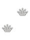 Kiriakos Gofas Kids Earrings Studs Crowns from Silver