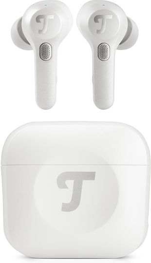 Teufel Airy TWS Pro In-ear Bluetooth Handsfree Ακουστικά με Αντοχή στον Ιδρώτα και Θήκη Φόρτισης Λευκά