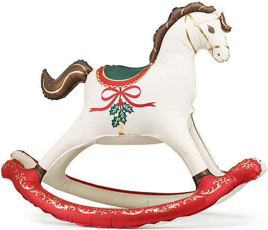 PartyDeco Weihnachtliche Holz Figur Pferd Höhe 118cm