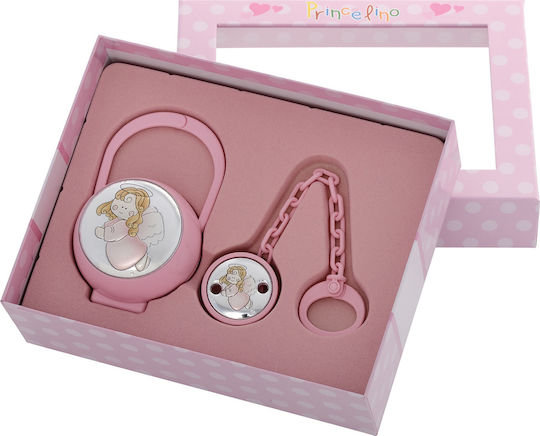 Prince Silvero Decorative Pacifier Holder made of Silver 2pcs