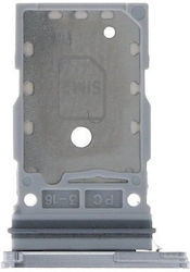 Dual SIM Card Slot Dual SIM Tray Samsung Galaxy S23 S911 S23 Plus S916 Silver