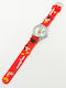 PS Silver Kids Analog Watch with Silicone Strap Red