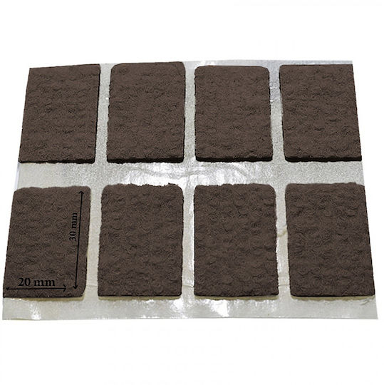 Interfilm Rectangular Felts with Sticker 8x20mm 8pcs