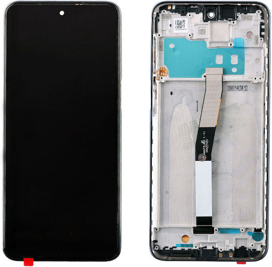 O ecran cu Mecanism Tactil și Cadru pentru Xiaomi Redmi Note 9 Pro, Note 9 Pro Max, Note 9S (Gri)