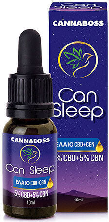 Cannaboss Cannadrops Can Sleep Hemp Oil for Anxiety & Insomnia with 5% CBD & 5% CBG 10ml