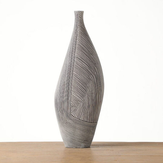 Espiel Polyresin Gray Vase 19x11xH51cm