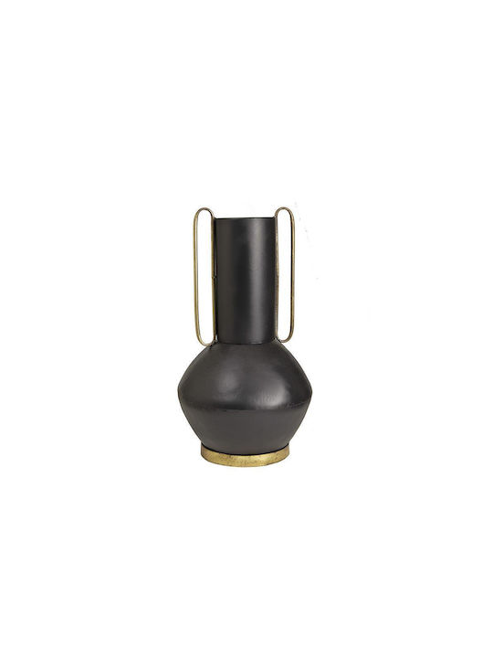 Zaros Vază Decorativă Metalic Negru 1buc