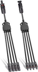 Conector Solar MC4 Splitter 1 La 4 Y – Pereche M Ffff + F Mmmm 1000V DC 30A IP67 2,5mm 4mm 6mm Certificări CE RoHS – Onuvio
