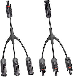 Conector Solar MC4 Splitter 1 La 3 Y – Pereche M Fff + F Mmm 1000V DC 30A IP67 2,5mm 4mm 6mm Certificări CE RoHS – Onuvio