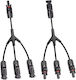 Conector Solar MC4 Splitter 1 La 3 Y – Pereche M Fff + F Mmm 1000V DC 30A IP67 2,5mm 4mm 6mm Certificări CE RoHS – Onuvio
