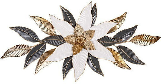 Wanddekoration Blume Grau aus Metall 133.4x6.4x66.7cm