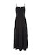 Summer Maxi Dress with Ruffles Black