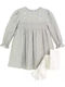 Children's Dress Long Sleeve Set with Tights Gray