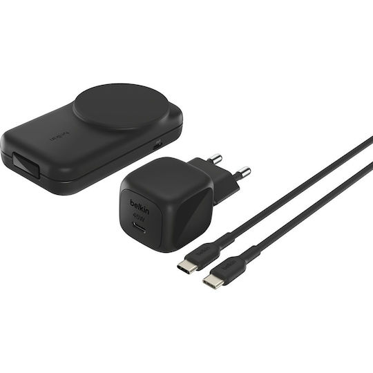 Belkin Безжично зарядно Qi2 25W Черен (UltraCharge)
