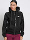 Women's Sweatshirt Jacket Hooded Black