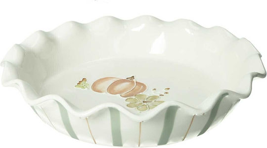 Brandani Teller Untiefe aus Porzellan Beige mit Durchmesser 25.5cm
