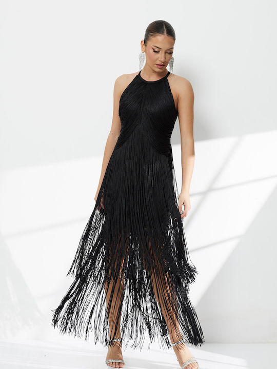 zara fringe halter dress Zara - Fringed Knit Mini Dress - Ecru - S