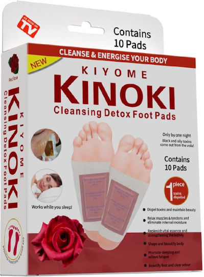 Kiyome Kinoki Detox Foot Pads Scent Red Rose 10 Pieces