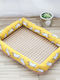 Sofa Dog Bed Yellow 53x43cm