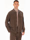 Дълъг Ръкав Рипсено Кадифе Overshirt Пуро
