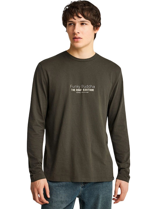 Funky Buddha Kurzarm Herrenbluse FOREST NIGHT