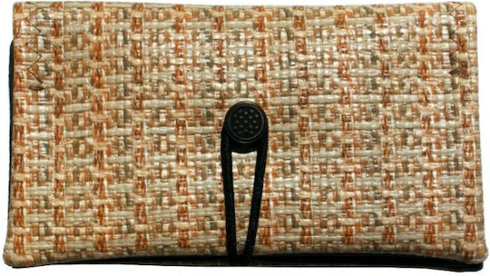 Simona Tobacco Pouch With Snap Closure Beige
