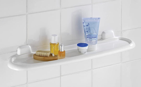 Wenko Pure Wall Mounted Bathroom Shelf Plastic 58x14x5.5cm White