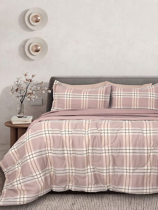 Palamaiki Duvet Set Queen 230x260cm B0697 Pink 5pcs 300 GSMGsm
