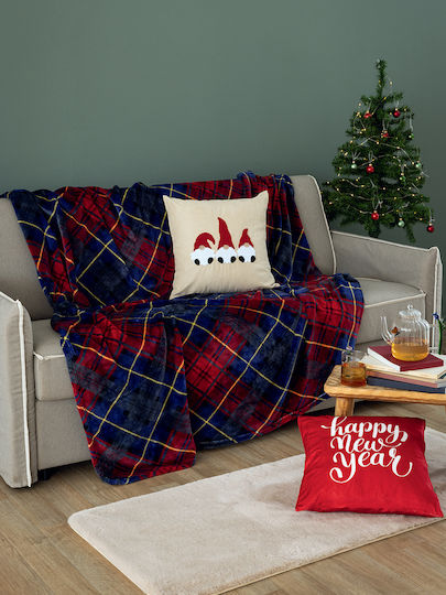 Palamaiki Claus Κουβέρτα Fleece Μονή 160x220εκ. Μπλε