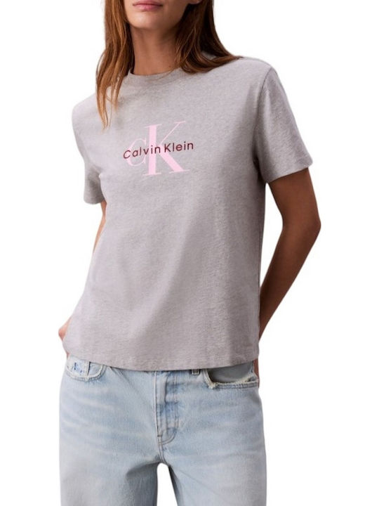 Calvin Klein Damen T-Shirt Grey