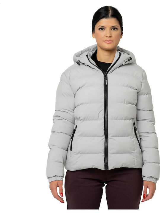 Be:Nation Μπουφάν Puffer Γκρι