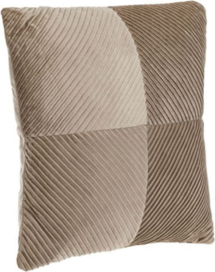 Sofa-Kissen aus Samt Taupe 45x45cm