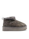 Leather Women's Ankle Boots Gray