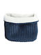 Kaemingk Dekorativer Korb Stoff Blau 20x20x15cm