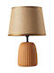 ARlight Ceramic Table Lamp for E27 Fitting with Brown Shade and Base
