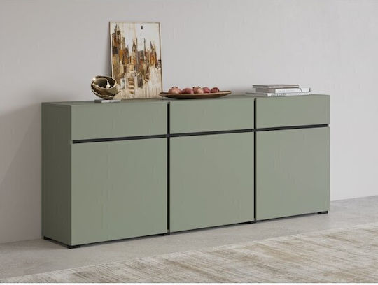 Μπουφές Alfere 103 mit Schubladen Green, Black 180x40x78cm