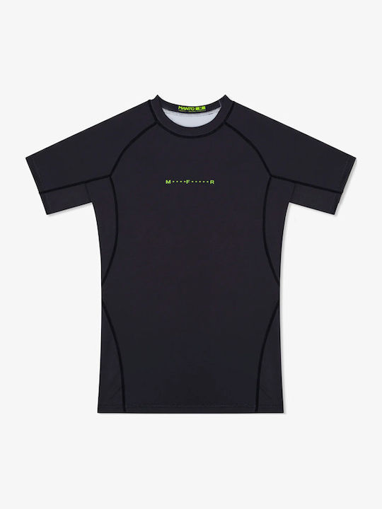 Manto Bărbați Cu mânecă scurtă Tricou MN-R935-BK pentru Jiu-Jitsu Neagră