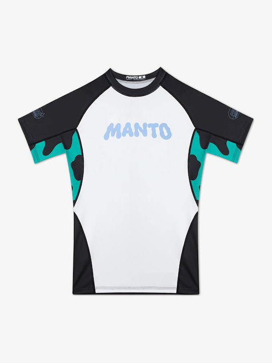 Manto Bărbați Cu mânecă scurtă Tricou MN-R954-BK pentru Jiu-Jitsu Neagră