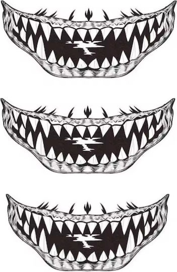Set 3 Semi-permanent Tattoos Zola Halloween Venom Model